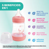 Biberón Silicona - Perfect 5 Lento 150ml Amarillo