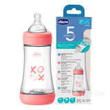 Biberón Silicona - Perfect 5 Lento 240ml Rosa