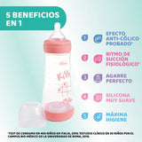 Biberón Silicona - Perfect 5 Rápido 300ml Rosa