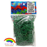 Set 600 unidades Gomitas Para Rainbow Loom - Verde Oscuro