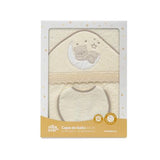 Set de Toalla con Capucha y Babero Osito Amarillo