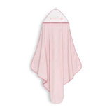 Set de Toalla con Capucha y Babero Osito Rosa/Blanco