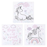 Set Arte Canvas Magico Habitación Bebé - Unicornio