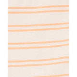 SET VESTIDO/ENTERIZO NARANJA RAYAS NIÑAS