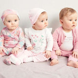 Set de Gorros 2pc de 0-3m Rosa