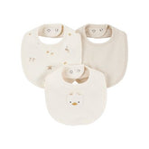 Set de Baberos 3pc Patos Crema