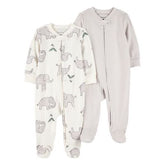 Set de Pijamas 2pc Elefantes Crema