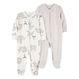Set de Pijamas 2pc Elefantes Crema