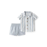 Set 2pc Rayas Azul