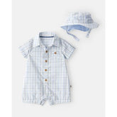 Set 2pc Cuadritos Azul Niño