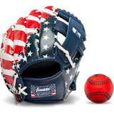 Guante Y Pelota 9.5pu Azul/Rojo/Blanc