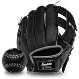 Guante Y Pelota 9.5pu Negro/Plata Pvc