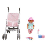 Muñeca con Coche y Accesorios 12 pulgadas