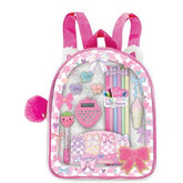Set de Papelería en Mini Mochila Rosa