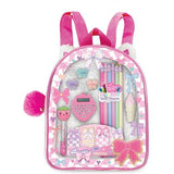 Set de Papelería en Mini Mochila Rosa