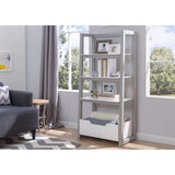 Estante Escalera Color Blanco con Gris