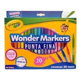 Marcador Set 20 Wonder Punta Fina Lavables
