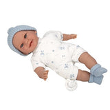 Muñeca Elegance 34cm Babyto Azul Mecanismo Risa