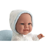 Muñeca Elegance 35cm Babyto Azul con Cojín