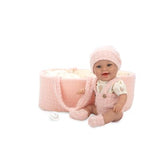 Muñeca Elegance 33cm Gadi Rosa con Cuna Portable