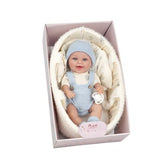 Muñeca Elegance 33cm Gadi Azul con Cuna Portable