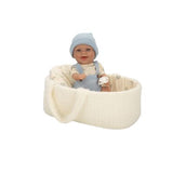 Muñeca Elegance 33cm Gadi Azul con Cuna Portable