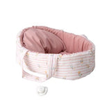 Muñeca Elegance 26cm Pillines Rosa con Cunita Portable