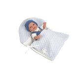 Muñeca Elegance 35 Cm Babyto Azul con Manta