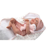 Muñeca Elegance 40cm Colin Rosa Manta y Peluche