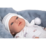 Muñeca Elegance 40cm Andie Azul con Cojín