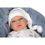 Muñeca Elegance 40cm Andie Azul con Cojín