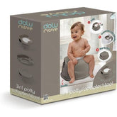 Adaptador de Inodoro 3 En 1 con Escalón Gris