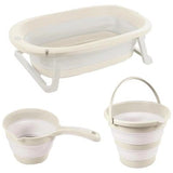 Set de Baño Plegable 3pc Bebé Crema