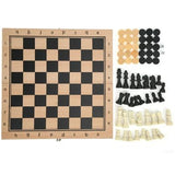 Juego de Mesa Chess Checkers & Tic Tac Toe