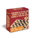 Juego Mesa - Damas y Tic Tac Toe Madera