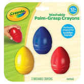 Crayones Lavables con Agarre de Palma 3pc