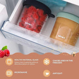 Set de 2 Frascos de Vidrio 250ml Azul/Naranja