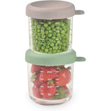 Set de 2 Frascos de Vidrio 250ml Verde/Rosa