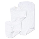 Set Babero y Paño Blanco Unisex