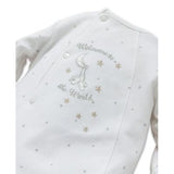 Pijama con Piesy Gorro Bienvenido Blanco 3 meses o mas