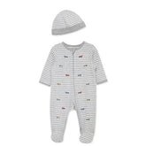 Set Pijama y Gorro Race Cars Gris