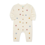 Enterizo Tejido Crema Floral