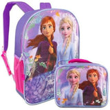 Mochila Con Bolsillo 16" y Lonchera Frozen