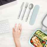 Bentgo Utensilios Acero Inoxidables-Aqua