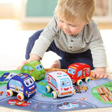 Set de 4 Autos de Peluche