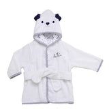 Bata con Capucha Perrito 3d Blanca 0-9m