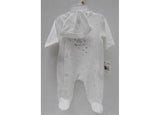 Pijama con Piesy Gorro Bienvenido Blanco New Born