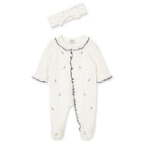 Pijama Niñas Rosas Crema 6m
