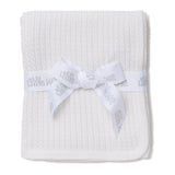 Frazadita Bebe Punto Trenzado Blanco