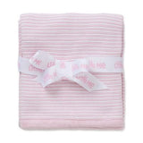 Frazadita Bebe Niña Textura Blanco y Rosado